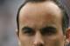 KANSAS CITY, KS - APRIL 7: Landon Donovan #10 of the Los Angeles Galaxy looks on during the national anthem before a game against the Sporting Kansas City at Livestrong Sporting Park on April 7, 2012 in Kansas City, Kansas. (Photo by Ed Zurga/Getty Images)