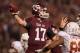 COLLEGE STATION, TX - NOVEMBER 24: Ryan Tannehill #17 of the Texas A&M Aggies throws a pass against the Texas Longhorns in the second half of a game at Kyle Field on November 24, 2011 in College Station, Texas. (Photo by Darren Carroll/Getty Images)