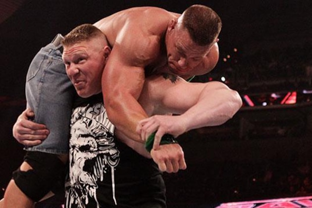 wwe raw 4 9 is john cena vs brock lesnar leading to cena vs john