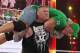 Brock Lesnar puts the F-5 on John Cena during his return to WWE