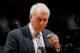 ATLANTA, GA - APRIL 05: Head coach Gregg Popovich of the San Antonio Spurs against the Atlanta Hawks at Philips Arena on April 5, 2011 in Atlanta, Georgia. NOTE TO USER: User expressly acknowledges and agrees that, by downloading and/or using this Photograph, user is consenting to the terms and conditions of the Getty Images License Agreement. (Photo by Kevin C. Cox/Getty Images)
