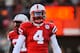 LINCOLN, NE - NOVEMBER 26: Lavonte David #4 of the Nebraska Cornhuskers during their game at Memorial Stadium on November 26, 2010 in Lincoln, Nebraska. Nebraska defeated Colorado 45-17 (Photo by Eric Francis/Getty Images)
