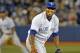 TORONTO, CANADA - APRIL 9: Sergio Santos #21 of the Toronto Blue Jays reacts to a called ball during MLB game action against the Boston Red Sox during the Home Opener April 9, 2012 at Rogers Centre in Toronto, Ontario, Canada. (Photo by Brad White/Getty Images)