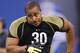 INDIANAPOLIS, IN - FEBRUARY 25: Offensive lineman Jonathan Martin of Stanford participates in a drill during the 2012 NFL Combine at Lucas Oil Stadium on February 25, 2012 in Indianapolis, Indiana. (Photo by Joe Robbins/Getty Images)