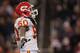 DENVER, CO - JANUARY 01: Linebacker Justin Houston #50 of the Kansas City Chiefs celebrates after sacking quarterback Tim Tebow #15 of the Denver Broncos at Sports Authority Field at Mile High on January 1, 2012 in Denver, Colorado. The Chiefs defeated the Broncos 7-3. (Photo by Doug Pensinger/Getty Images)