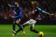 BIRMINGHAM, ENGLAND - DECEMBER 03: Marc Albrighton of Aston Villa and Ashley Young of Manchester United battle for the ball during the Barclays Premier League match between Aston Villa and Manchester United at Villa Park on December 3, 2011 in Birmingham, England. (Photo by Laurence Griffiths/Getty Images)