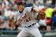 CHICAGO, IL- APRIL 15: Rick Porcello of the Detroit Tigers pitches during the game against the Chicago White Sox at U.S. Cellular Field on April 15, 2012 in Chicago, Illinois. Both teams wore the number 42 in honor of Jackie Robinson Day. (Photo by Scott Boehm/Getty Images)