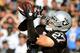 OAKLAND, CA - JANUARY 01: Matt Giordano #27 of the Oakland Raiders intercepts a pass against the San Diego Chargers at O.co Coliseum on January 1, 2012 in Oakland, California. (Photo by Thearon W. Henderson/Getty Images)