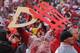 49er fans don their red and gold, and cheer on the defense
