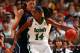DENVER, CO - APRIL 01: Devereaux Peters #14 of the Notre Dame Fighting Irish posts up in the second half against Stefanie Dolson #31 of the Connecticut Huskies during the National Semifinal game of the 2012 NCAA Division I Women's Basketball Championship at Pepsi Center on April 1, 2012 in Denver, Colorado. (Photo by Doug Pensinger/Getty Images)