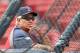 BOSTON, MA - APRIL 14: Bobby Valentine #25 of the Boston Red Sox watches batting practice before a game with Tampa Bay Rays at Fenway Park April 14, 2012 in Boston, Massachusetts. (Photo by Jim Rogash/Getty Images)