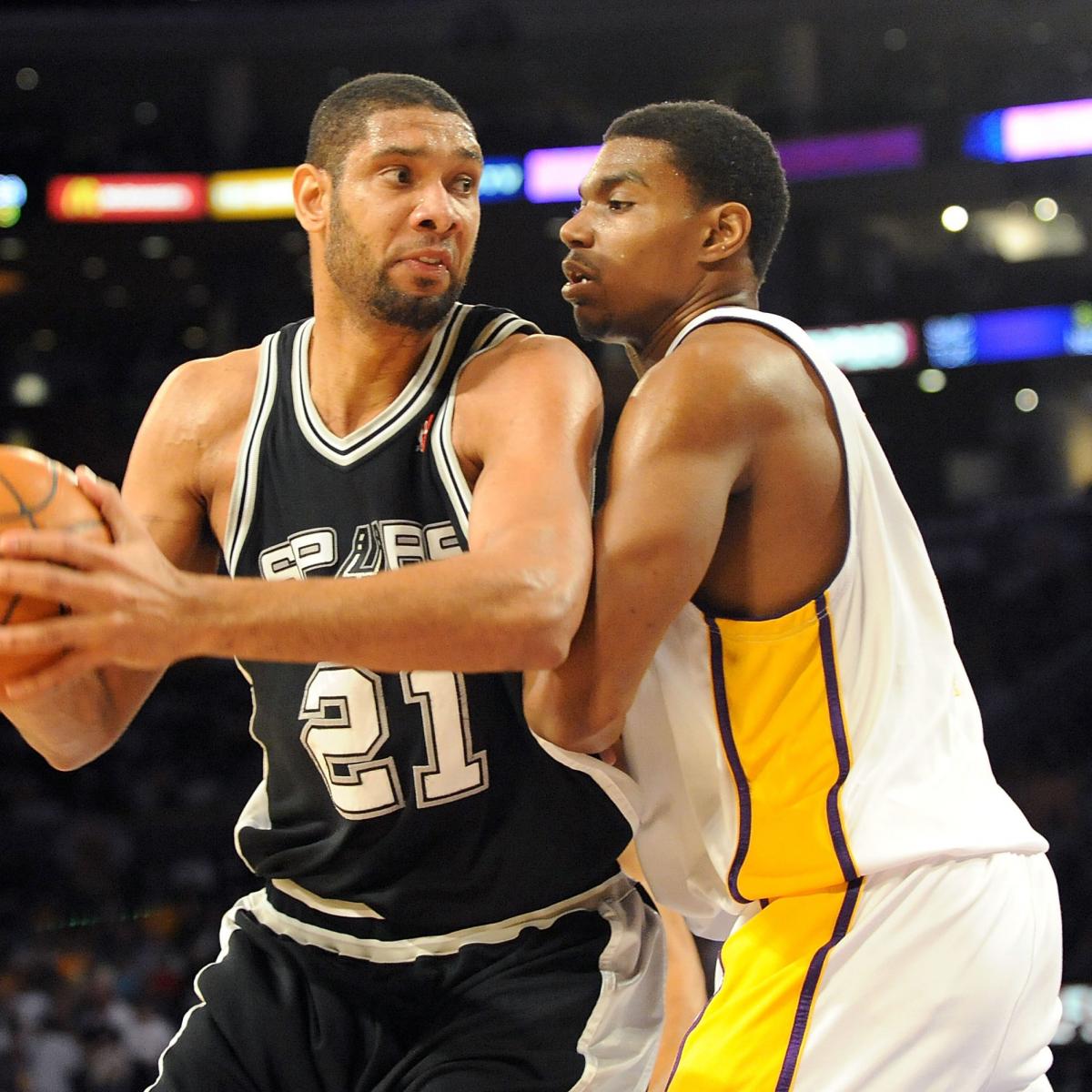 Spurs vs. Lakers: Is Andrew Bynum or Tim Duncan the Better Big Man? | Bleacher Report | Latest ...