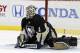PITTSBURGH, PA - APRIL 7: Brent Johnson #1 of the Pittsburgh Penguins warms up after replacing Marc-Andre Fleury #29 (not pictured) in the second period during the game against the Philadelphia Flyers at Consol Energy Center on April 7, 2012 in Pittsburgh, Pennsylvania. (Photo by Justin K. Aller/Getty Images)