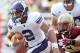 CHESTNUT HILL, MA - SEPTEMBER 03: Kain Colter #2 of the Northwestern Wildcats scrambes as Max Holloway #56 of the Boston College Eagles pressures on September 3, 2011 at Alumni Stadium in Chestnut Hill, Massachusetts.The Northwestern Wildcats defeated the Boston College Eagles 24-17. (Photo by Elsa/Getty Images)