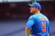 PHILADELPHIA, PA - APRIL 15: David Wright #5 of the New York Mets looks on during the team's batting practice before the start of their MLB baseball game against the Philadelphia Phillies on April 15, 2012 at Citizens Bank Park in Philadelphia, Pennsylvania. (Photo by Rich Schultz/Getty Images)
