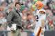 CLEVELAND, OH - NOVEMBER 20: Head coach Pat Shurmur talks with quarterback Colt McCoy #12 of the Cleveland Browns during the second quarter at Cleveland Browns Stadium on November 20, 2011 in Cleveland, Ohio. (Photo by Jason Miller/Getty Images)