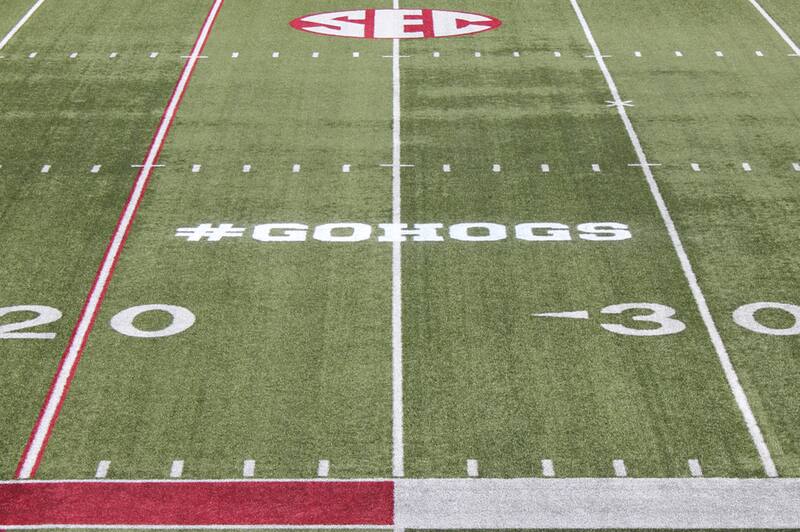 Arkansas Football Razorbacks To Paint Twitter Hashtag On Field