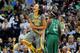 DENVER, CO - APRIL 03: Brittney Griner #42 of the Baylor Bears celebrates late in the second half against the Notre Dame Fighting Irish during the National Final game of the 2012 NCAA Division I Women's Basketball Championship at Pepsi Center on April 3, 2012 in Denver, Colorado. (Photo by Justin Edmonds/Getty Images)
