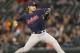 SEATTLE, WA - APRIL 19: Starting pitcher Josh Tomlin #43 of the Cleveland Indians pitches against the Seattle Mariners at Safeco Field on April 19, 2012 in Seattle, Washington. (Photo by Otto Greule Jr/Getty Images)