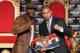 HOLLYWOOD, CA - MARCH 01: Floyd Mayweather and Miguel Cotto pose at a press conference to promote their upcoming fight on May 5 at the MGM Grand in Las Vegas at Grauman's Chinese Theatre on March 1, 2012 in Hollywood, California. (Photo by Jeff Gross/Getty Images)