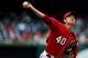 WASHINGTON, DC - SEPTEMBER 24: Starting pitcher Chien-Ming Wang #40 of the Washington Nationals works the first inning against the Atlanta Braves at Nationals Park on September 24, 2011 in Washington, DC. (Photo by Patrick Smith/Getty Images)