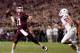 COLLEGE STATION, TX - NOVEMBER 24: Ryan Tannehill #17 of the Texas A&M Aggies throws a pass against the Texas Longhorns in the first half of a game at Kyle Field on November 24, 2011 in College Station, Texas. (Photo by Darren Carroll/Getty Images)