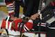 Chicago's Marion Hossa being taken off a stretcher is just another example of a big hit gone bad this postseason.
