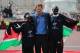 LONDON, ENGLAND - APRIL 22: Wilson Kipsang and Mary Keitany of Kenya pose with Prince Harry after winning the men and women's Elite race during the Virgin London Marathon 2012 on April 22, 2012 in London, England. (Photo by Matthew Lewis/Getty Images)