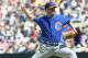 DENVER - APRIL 26: Pitcher Jon Lieber #32 of the Chicago Cubs throws a pitch during the MLB game against the Colorado Rockies on April 26, 2001 at Coors Field in Denver, Colorado. The Cubs won 7-2. (Photo by Brian Bahr/Getty Images)