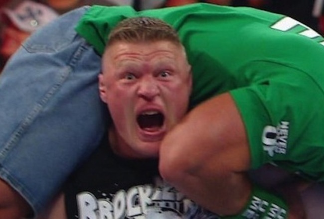 john cena vs brock extreme rules highlights
