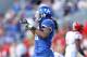 LEXINGTON, KY - OCTOBER 22: Winston Guy #21 of the Kentucky Wildcats celebrates during the game against the Jacksonville State Gamecocks at Commonwealth Stadium on October 22, 2011 in Lexington, Kentucky. (Photo by Andy Lyons/Getty Images)