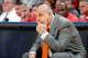 ATLANTA, GA - MARCH 09: Head coach Seth Greenberg of the Virginia Tech Hokies reacts as he coaches against the Duke Blue Devils in their Quarterfinal game of the 2012 ACC Men's Basketball Conferene Tournament at Philips Arena on March 9, 2012 in Atlanta, Georgia (Photo by Kevin C. Cox/Getty Images)