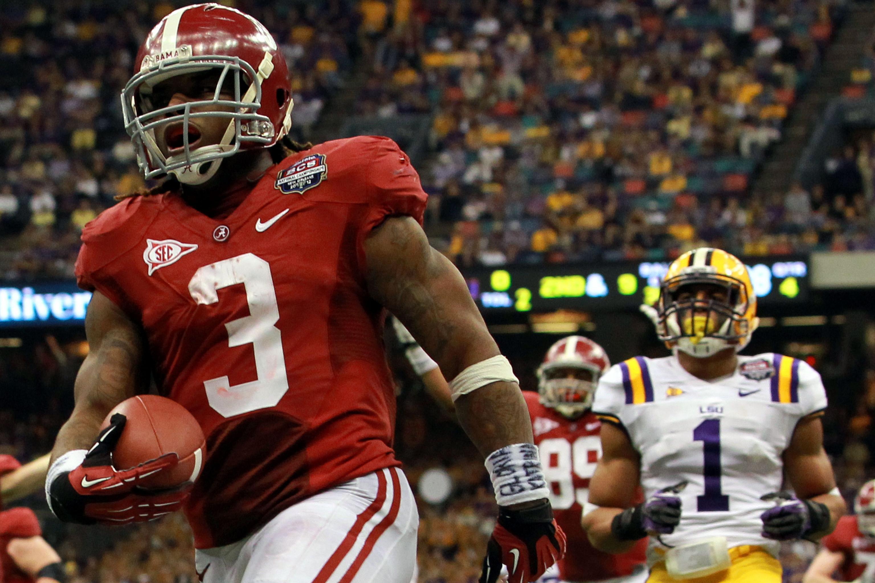 Alabama running back Trent Richardson (3) rushed for 109 yards and