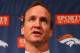 ENGLEWOOD, CO - MARCH 20: Quarterback Peyton Manning speaks during a news conference announcing his contract with the Denver Broncos in the team meeting room at the Paul D. Bowlen Memorial Broncos Centre on March 20, 2012 in Englewood, Colorado. Manning, entering his 15th NFL season, was released by the Indianapolis Colts on March 7, 2012, where he had played his whole career. It has been reported that Manning will sign a five-year, $96 million offer. (Photo by Doug Pensinger/Getty Images)