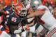 Projected first-round pick Whitney Mercilus works his way across a Jack Mewhort block.