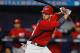 PORT ST. LUCIE, FL - MARCH 05: Bryce Harper #34 of the Washington Nationals bats against the New York Mets at Digital Domain Park on March 5, 2012 in Port St. Lucie, Florida. (Photo by Sarah Glenn/Getty Images)