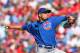 PHILADELPHIA, PA - APRIL 29: Starting pitcher Matt Garza #22 of the Chicago Cubs throws a pitch during a game against the Philadelphia Phillies at Citizens Bank Park on April 29, 2012 in Philadelphia, Pennsylvania. The Cubs won 5-1. (Photo by Hunter Martin/Getty Images)