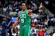 ATLANTA, GA - APRIL 29: Rajon Rondo #9 of the Boston Celtics directs his team against the Atlanta Hawks in Game One of the Eastern Conference Quarterfinals in the 2012 NBA Playoffs on April 29, 2012 at Philips Arena in Atlanta, Georgia. The Hawks won 83-74. NOTE TO USER: User expressly acknowledges and agrees that, by downloading and or using this photograph, User is consenting to the terms and conditions of the Getty Images License Agreement. (Photo by Grant Halverson/Getty Images)