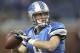 DETROIT, MI - NOVEMBER 20: Matthew Stafford #9 of the Detroit Lions warms up prior to the start of the game against the Carolina Panthers at Ford Field on November 20, 2011 in Detroit, Michigan. (Photo by Leon Halip/Getty Images)