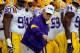 NEW ORLEANS, LA - JANUARY 09: Head coach Les Miles and the Louisiana State University Tigers take the field before playing against the Alabama Crimson Tide during the 2012 Allstate BCS National Championship Game at Mercedes-Benz Superdome on January 9, 2012 in New Orleans, Louisiana. (Photo by Chris Graythen/Getty Images)