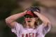 ANAHEIM, CA - MAY 02: Starting pitcher Jered Weaver #36 of the Los Angeles Angels of Anaheim celebrates after throwing a no-hitter against the Minnesota Twins at Angel Stadium of Anaheim on May 2, 2012 in Anaheim, California. The Angels defeated the Twins 9-0. (Photo by Jeff Gross/Getty Images)