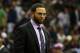 NEWARK, NJ - APRIL 23: Deron Williams of the New Jersey Nets stands on the court during a timeout against the Philadelphia 76ers at Prudential Center on April 23, 2012 in Newark, New Jersey. Tonight's game is the last home game the Nets will play in New Jersey since the franchise will being moving and will play it's home games at the Barclays Center in the New York City Borough of Brooklyn starting with the 2012-13 NBA season. NOTE TO USER: User expressly acknowledges and agrees that, by downloading and or using this photograph, User is consenting to the terms and conditions of the Getty Images License Agreement. (Photo by Chris Chambers/Getty Images)