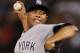 ARLINGTON, TX - APRIL 23: Mariano Rivera #42 of the New York Yankees throws against the Texas Rangers at Rangers Ballpark in Arlington on April 23, 2012 in Arlington, Texas. (Photo by Ronald Martinez/Getty Images)