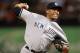 ARLINGTON, TX - APRIL 23: Mariano Rivera #42 of the New York Yankees throws against the Texas Rangers at Rangers Ballpark in Arlington on April 23, 2012 in Arlington, Texas. (Photo by Ronald Martinez/Getty Images)