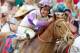 LOUISVILLE, KY - MAY 05: Mario Gutierrez celebrates atop I'll Have Another after winning the 138th running of the Kentucky Derby at Churchill Downs on May 5, 2012 in Louisville, Kentucky. (Photo by Andy Lyons/Getty Images)
