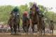 LOUISVILLE, KY - MAY 05: I'll Have Another ridden by Mario Gutierrez leads the pack down the final stretch during the 138th running of the Kentucky Derby ahead of at Churchill Downs on May 5, 2012 in Louisville, Kentucky. (Photo by Matthew Stockman/Getty Images)