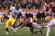 TEMPE, AZ - DECEMBER 30: Wide receiver Keenan Davis #6 of the Iowa Hawkeyes runs with the football on a 14 yard reception against the Oklahoma Sooners during the Insight Bowl at Sun Devil Stadium on December 30, 2011 in Tempe, Arizona. The Sooners defeated the Hawkeyes 31-14. (Photo by Christian Petersen/Getty Images)