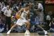 SAN ANTONIO, TX - DECEMBER 23: Kevin Garnett #21 of the Minnesota Timberwolves defendsTim Duncan #21 of the San Antonio Spurs during the game on December 23, 2004 at the SBC Center in San Antonio, Texas. The Spurs defeated the Timberwolves 96-82. NOTE TO USER: User expressly acknowledges and agrees that, by downloading and/or using this Photograph, User is consenting to the terms and conditions of the Getty Images License Agreement. (Photo by Ronald Martinez/Getty Images)