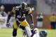 PITTSBURGH, PA - SEPTEMBER 18: James Harrison #92 of the Pittsburgh Steelers reacts to sacking Tarvaris Jackson #7 of the Seattle Seahawks during the game on September 18, 2011 at Heinz Field in Pittsburgh, Pennsylvania. The Steelers defeated the Seahawks 24-0. (Photo by Justin K. Aller/Getty Images)
