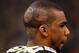 NEW ORLEANS, LA - DECEMBER 12: Tracy Porter has the cast of 'Family Guy' shaved into his head for the game against the St. Louis Rams of the New Orleans Saints at the Louisiana Superdome on December 12, 2010 in New Orleans, Louisiana. (Photo by Chris Graythen/Getty Images)
